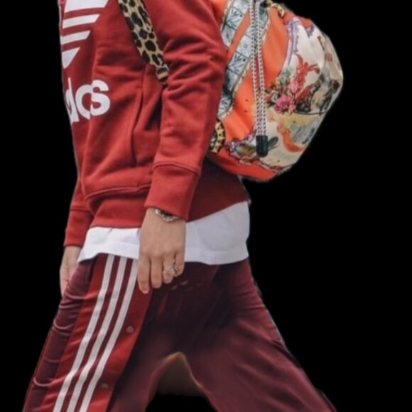 Adidas Button Side Tracksuit Sports Sweats Activewear Red Size US M Logo! - Picture 7 of 7